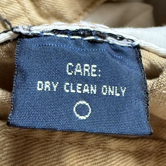 Ralph Lauren VTG Cargo Khaki Pants Sz 2 Low Rise Reconstructed Pocket Button Hem - Picture 10 of 10